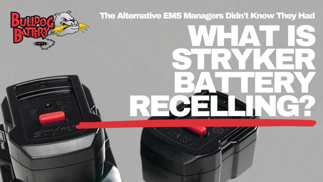 Stryker SMRT Pak battery recelling process at Bulldog Battery: worn NiCd cells replaced with higher-capacity NiMH cells