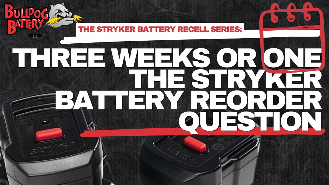 Cut three weeks out of your Stryker battery reorder cycle, Bulldog Battery blog cover