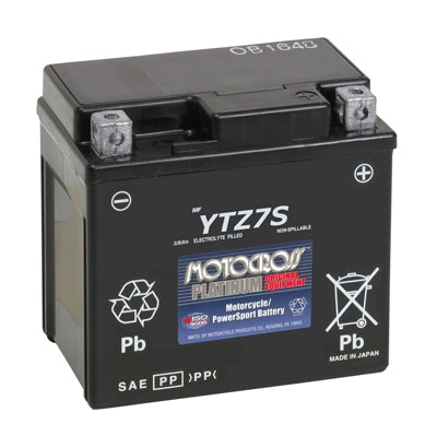 Motorcycle PTZ7S 12V 90CCA 6Ah AGM Powersports Battery