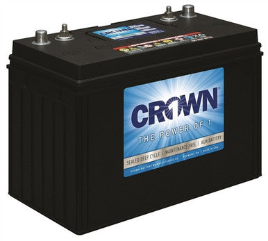 Crown 12CRV135 12V 135Ah AGM Deep Cycle Battery - Group 920, Industrial