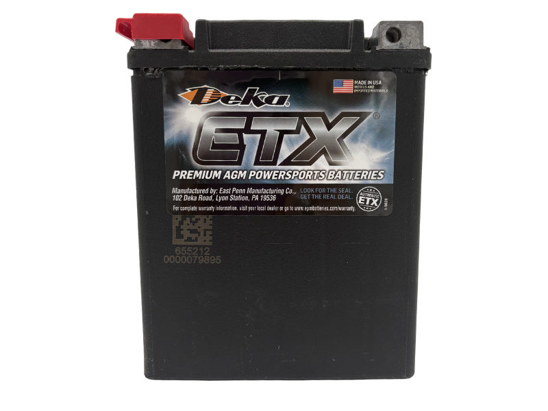 Deka ETX15 12V 220CCA 14AH AGM Powersports Battery, USA Made
