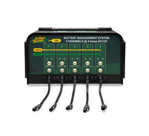 Battery Tender 5 Bank Smart Charger - 12V/6V, 4A Selectable, 021-0133-DL-WH