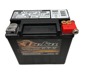 Deka ETX14L 12V 220CCA 12AH AGM Powersports Battery, USA Made