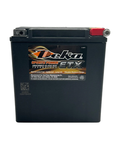 Deka ETX30LA 12V 26Ah 400CCA AGM Powersports Battery, USA Made