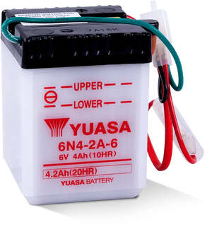 Motorcycle 6N4-2A-6 6V N/A 4AH Flooded Lead Acid Powersports Battery