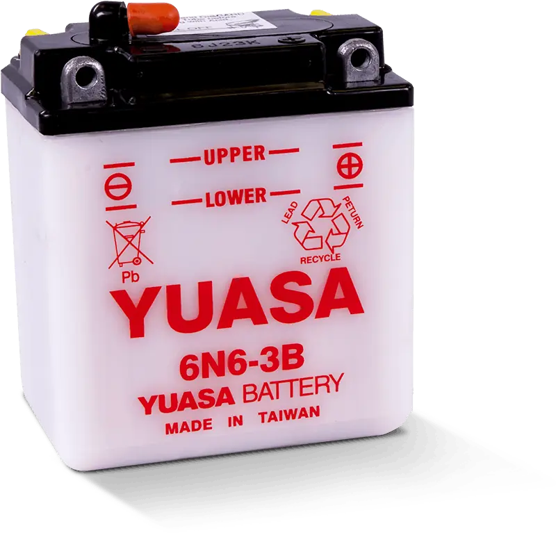 Motorcycle 6N6-3B 6V N/A 6 AH Flood Lead Acid Powersports Battery