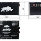 Lithium Rhino 48V 105Ah lithium battery spec sheet with 18.1 x 13.4 x 9.3 inch dimension drawing