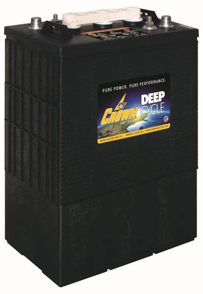Crown Battery CR-390 6V 390Ah Flooded Deep Cycle Battery - Group 903, Heavy-Duty, USA Made