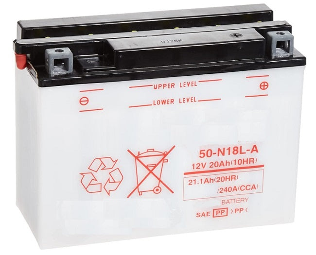 Motorcycle C50-N18L-A-LM 12V 260CCA 18AH Flooded Lead Acid Powersports Battery