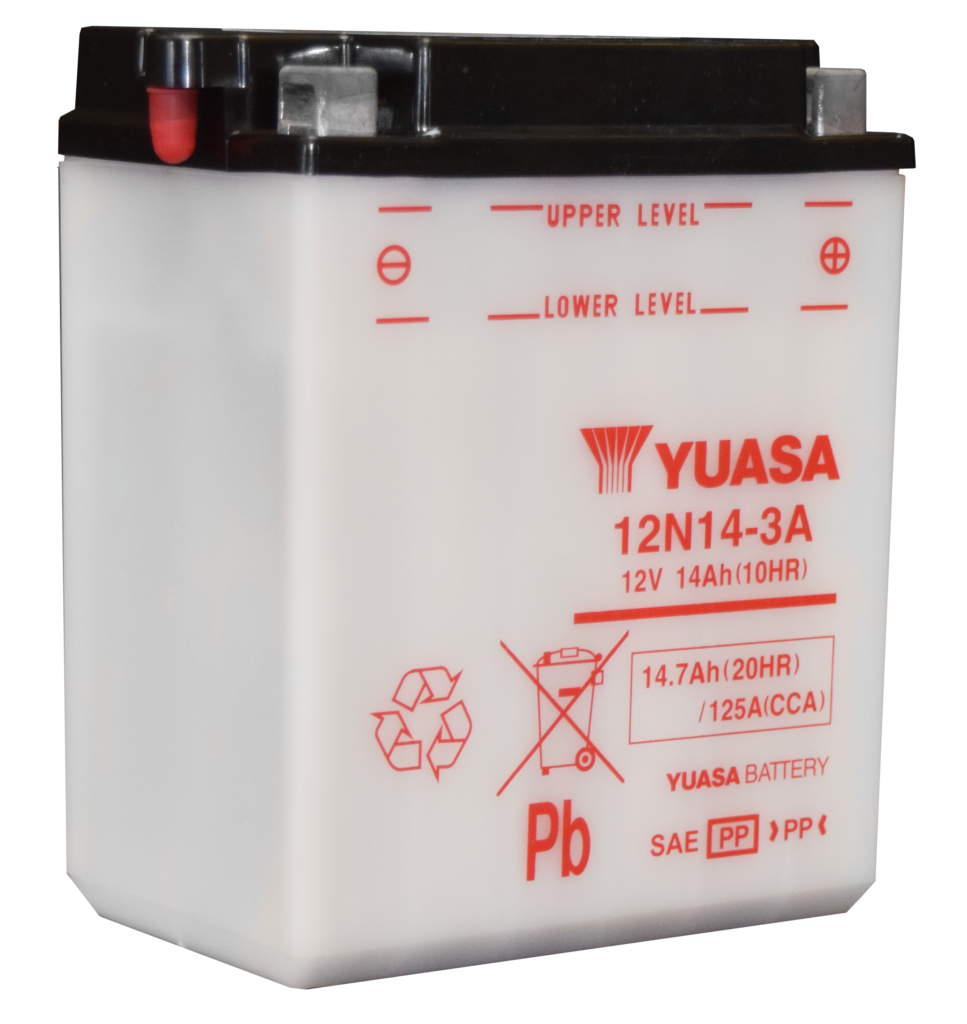 Motorcycle 12N14-3A 12V 125 CCA 14 AH Flooded Lead Acid Powersports Battery