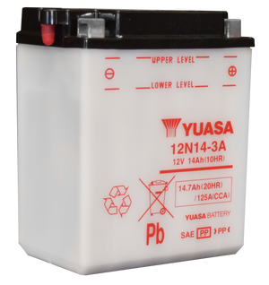Motorcycle 12N14-3A 12V 125 CCA 14 AH Flooded Lead Acid Powersports Battery