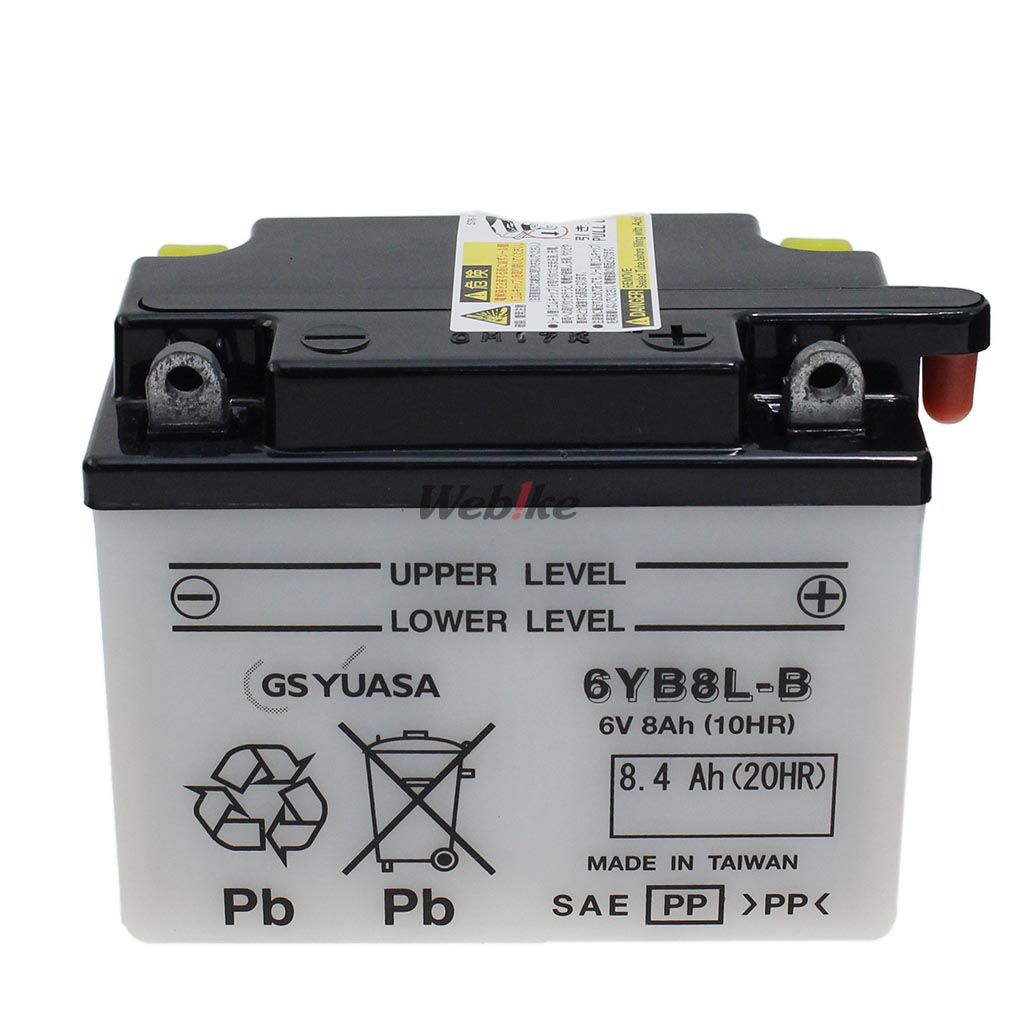 Motorcycle 6YB8L-B 6V 8AH Flooded Lead Acid Powersports Battery