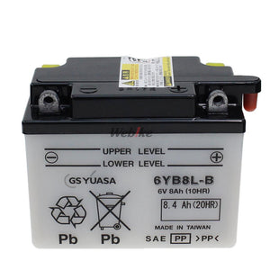 Motorcycle 6YB8L-B 6V 8AH Flooded Lead Acid Powersports Battery