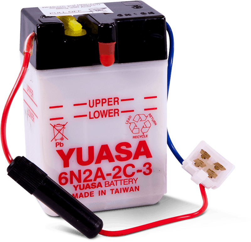 Motorcycle 6N2A-2C-3 6V Flooded Lead Acid 2AH Powersports Battery