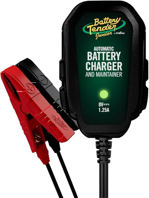 Battery Tender Junior 8V, 1.25 AMP Car Battery Charger and Maintainer - 022-0197 - Bulldog Battery, Inc.