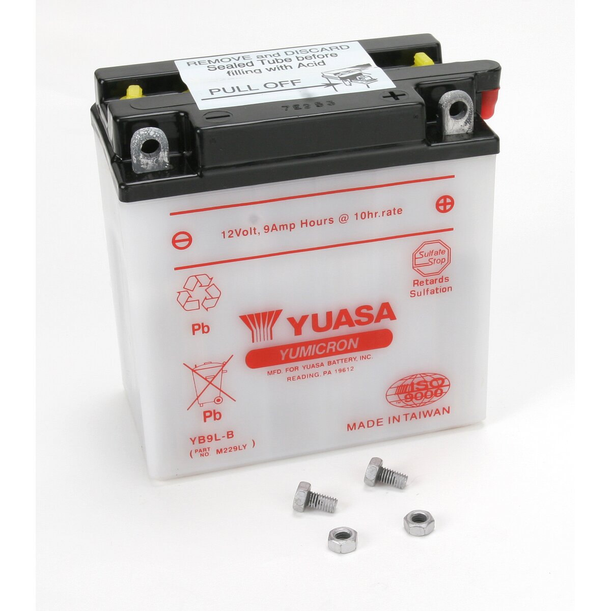 Motorcycle CB9L-B 12V 130CCA 9Ah Flooded Lead Acid Powersports Battery