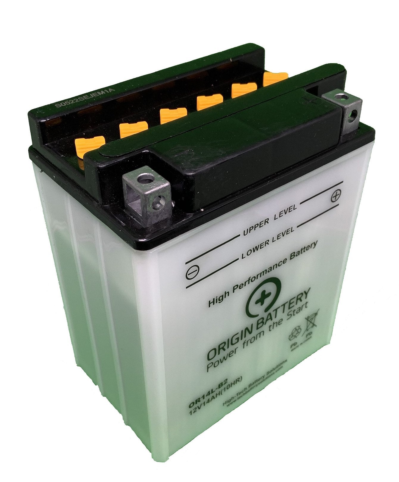 Motorcycle CB14L-B2 12V 190CCA 14Ah Flooded Lead Acid Powersports Battery
