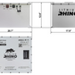 Lithium Rhino LR76V170AH spec sheet with dimension drawing, 20.7 x 17.9 x 12.6 inch 72V lithium battery