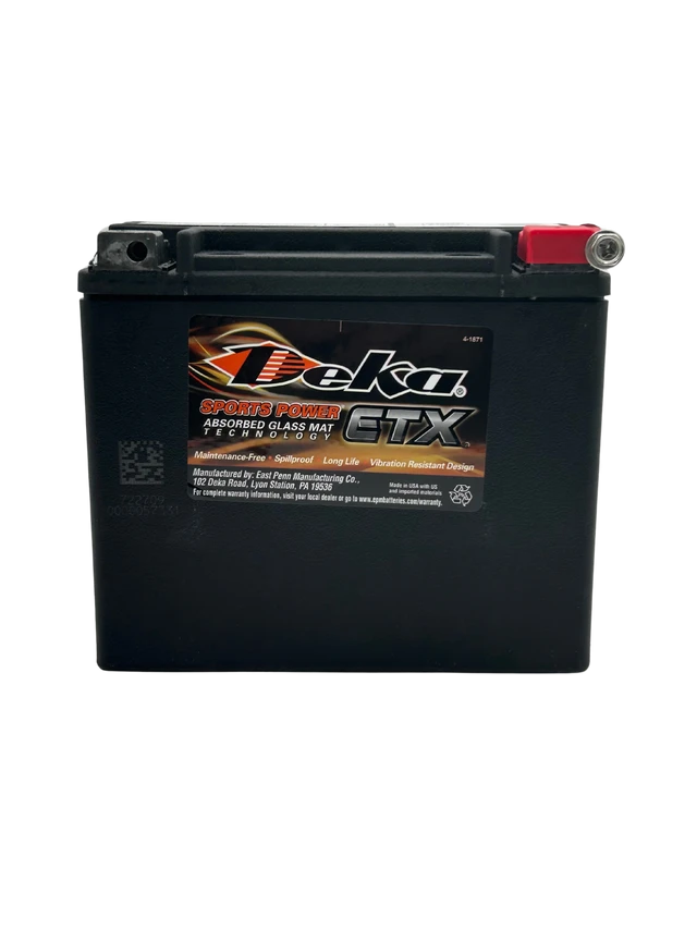 Deka ETX20L 12 V 310 CCA 20 Ah AGM Powersports Battery, USA Made