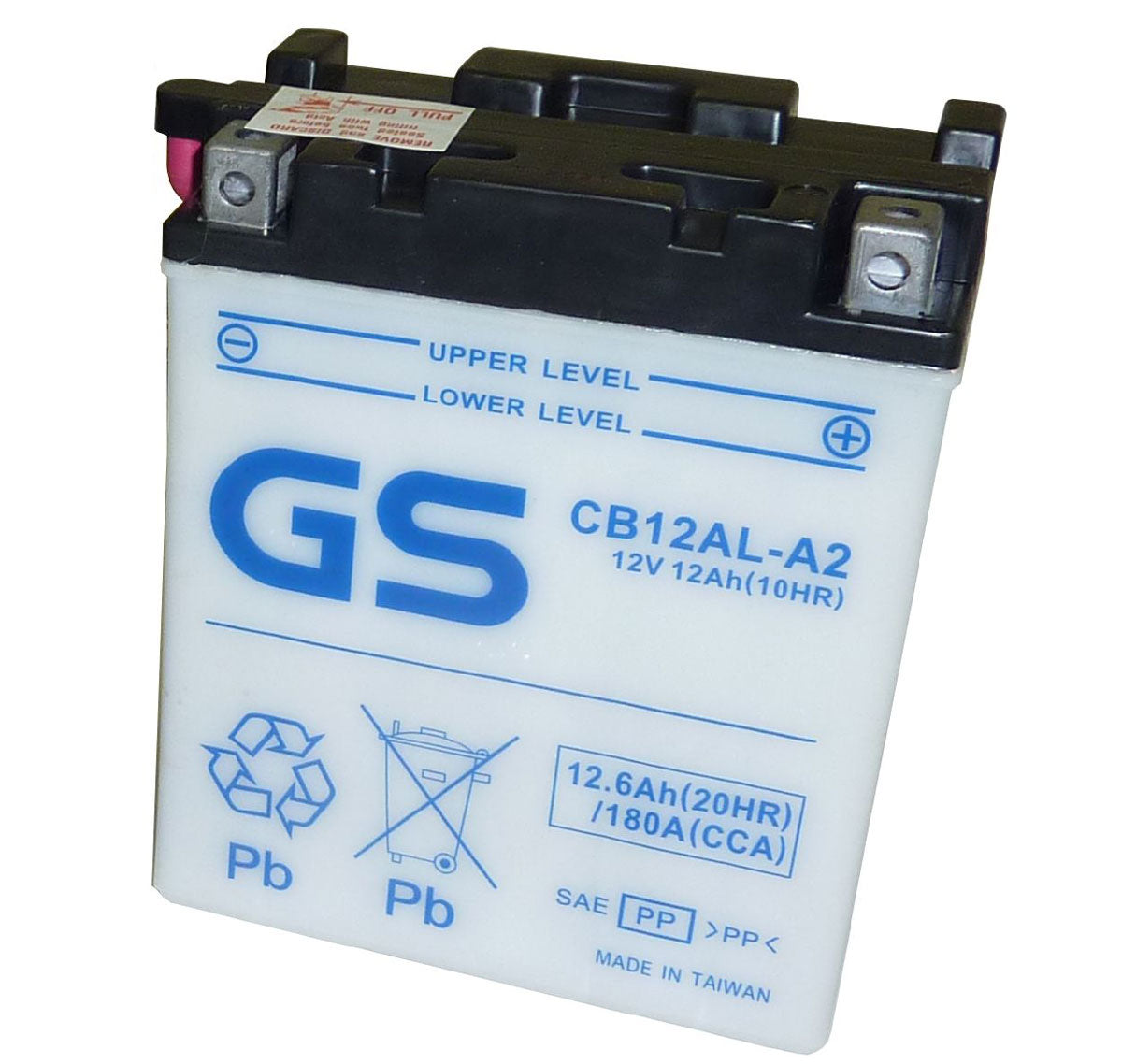 Motorcycle CB12AL-A2 12V 165CCA 12Ah Flooded Lead Acid Powersports Battery