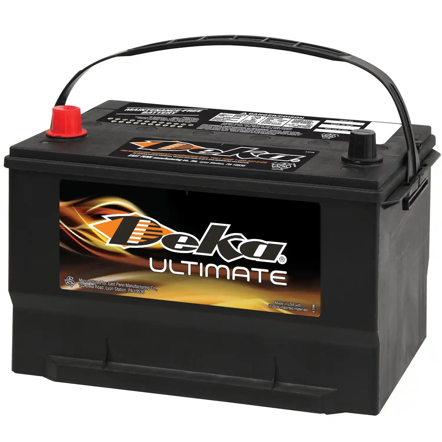 Deka Group 65 750 CCA Flooded Lead Acid Automotive Battery - 6 Year Warranty, USA Made