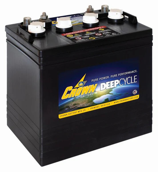 Crown Battery CR-165 8V 165Ah Deep Cycle Battery - GC8, Golf Cart