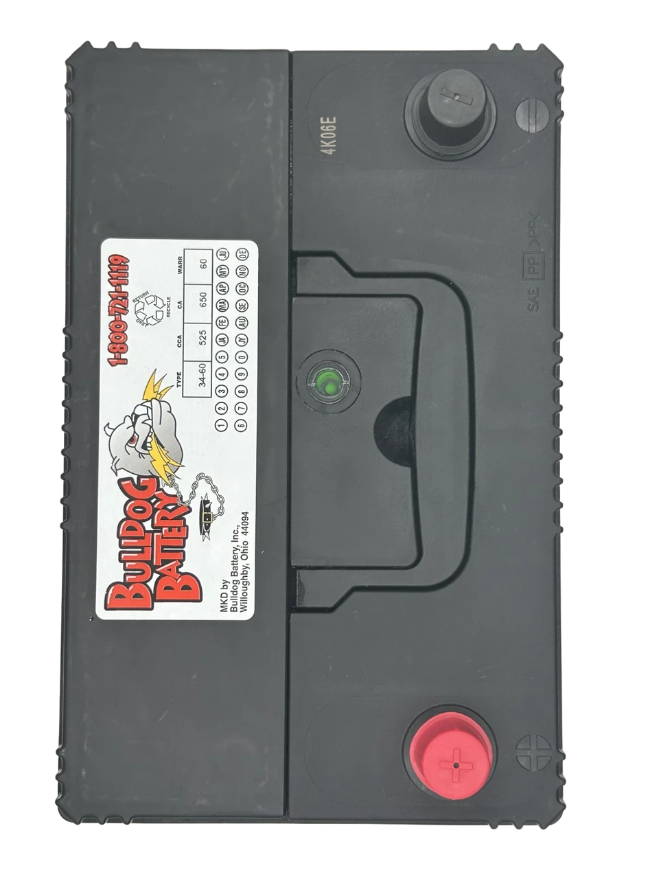 Bulldog Battery Group 34 550 CCA Flooded Lead Acid Automotive Battery - 5 Year Warranty