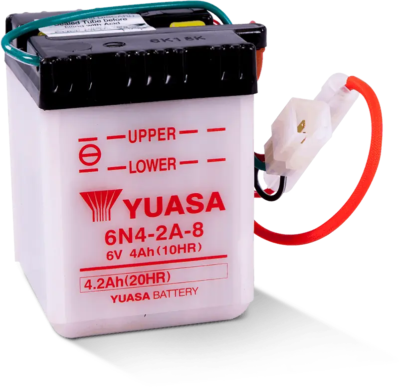 Motorcycle 6N4-2A-8 6V N/A 4AH Flooded Lead Acid Powersports Battery