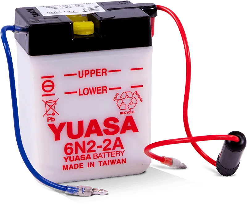 Motorcycle 6N2-2A 6V 2 AH Flooded Lead Acid Powersports Battery