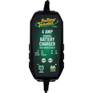 Battery Tender 6V/12V 4 Amp Power Tender Charger - Deltran, 022-0209-BT-WH