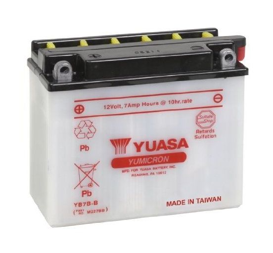 Motorcycle CB7B-B 12V 100CCA 7Ah Flooded Lead Acid Powersports Battery