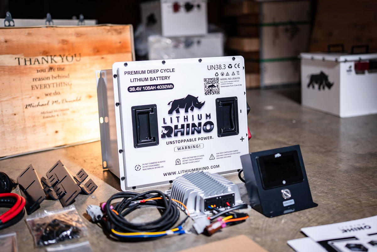 Photo of the Lithium Rhino LR38V105AH 36V 105Ah lithium golf cart battery