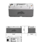 Dimension drawing of the Lithium Rhino 36V 120Ah lithium marine battery, 19.76 x 10.51 x 8.70 inches