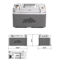Dimension drawing of the Lithium Rhino 36V 65Ah lithium trolling motor battery, 14.65 x 10.51 x 8.70 inches