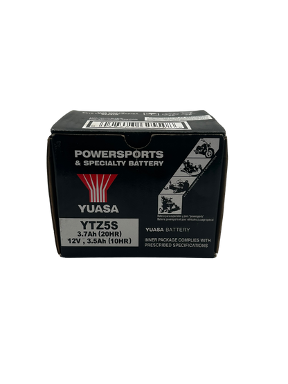 Yuasa YTZ5S Battery, 12V 65 CCA, 1 Year Warranty