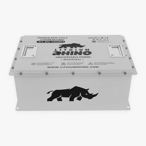 Lithium Rhino LR51V120AH 48 volt 120Ah lithium golf cart battery, angled view