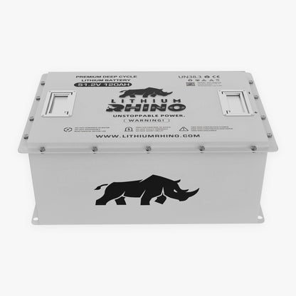 Lithium Rhino LR51V120AH 48 volt 120Ah lithium golf cart battery, angled view