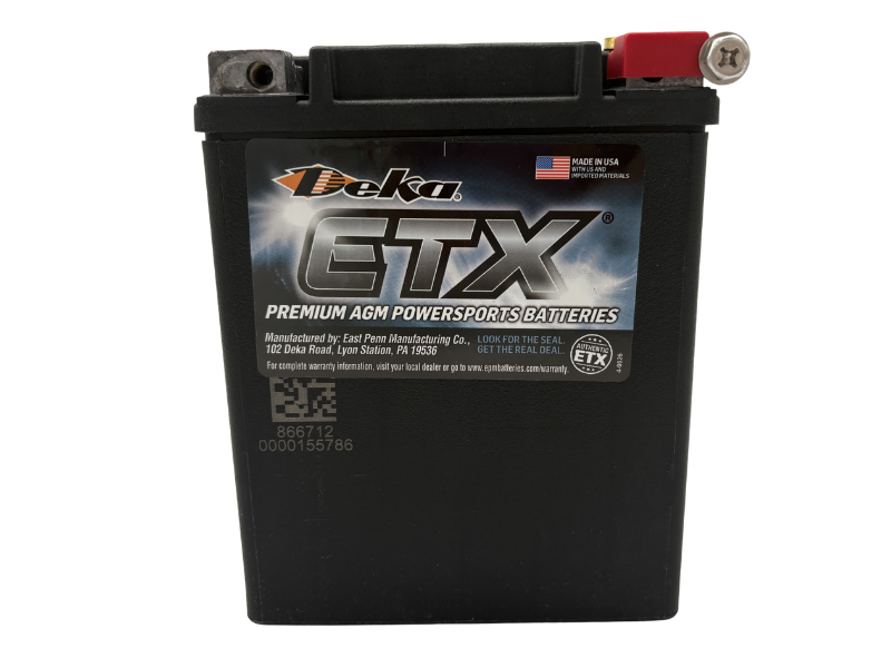 Deka ETX15L 12V 220CCA 14Ah AGM Powersports Battery, USA Made