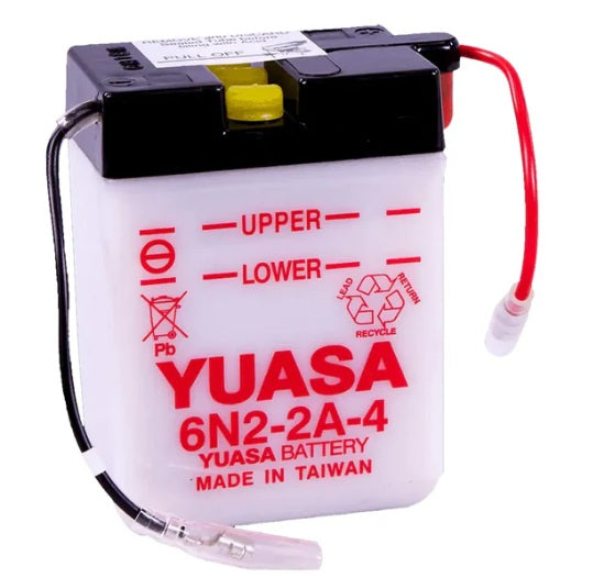 Motorcycle 6N2-2A-4 6V 2AH Flooded Lead Acid Powersports Battery