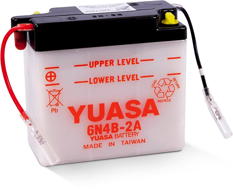 Motorcycle 6N4B-2A 6V N/A 4AH Flooded Lead Acid Powersports Battery