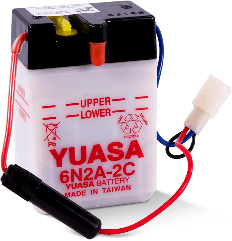 Motorcycle 6N2A-2C 6V 2 AH Flooded Lead Acid Powersports Battery
