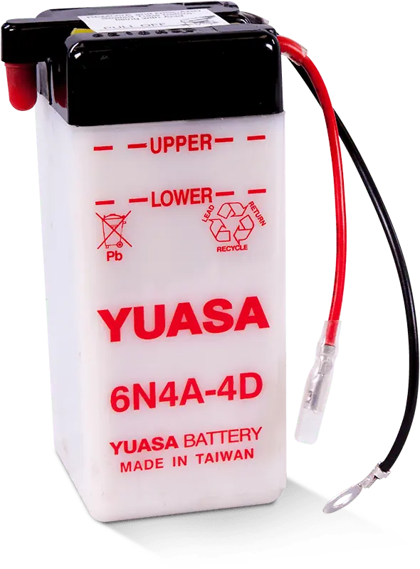 Motorcycle 6N4A-4D 6V N/A 4AH Flooded Lead Acid Powersports Battery