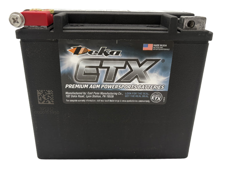 Deka ETX16 12V 325CCA 19Ah AGM Powersports Battery
