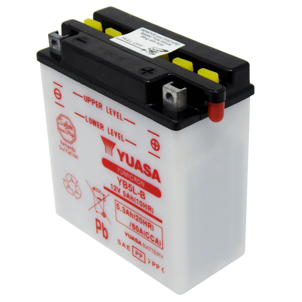 Motorcycle CB5L-B 12V 65CCA 5Ah Flooded Lead Acid Powersports Battery