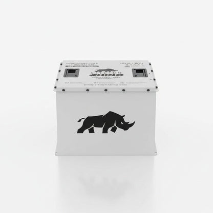 Lithium Rhino LR51V170AH 48V 170Ah lithium golf cart battery, front view of the white case