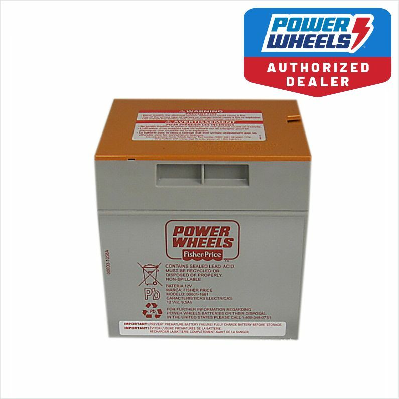 Power Wheels 00801-1776 Gray ORANGE Top 12V Battery Fisher Price - Bulldog Battery, Inc.