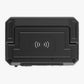 Top of the Lithium Rhino Power Hub golf cart power inverter with the wireless phone charging pad