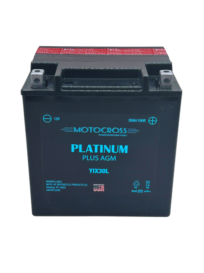 Motocross YIX30L-BS Battery, 12V 400 CCA, USA Made